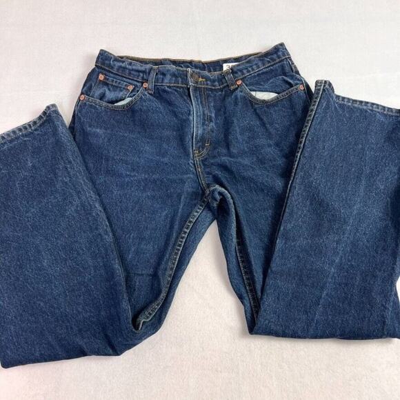 Jordache Jeans Womens 15/16 Blue Mid Rise Dark Wash Bootcut Leg Cowgirl Cowboy - Picture 3 of 11